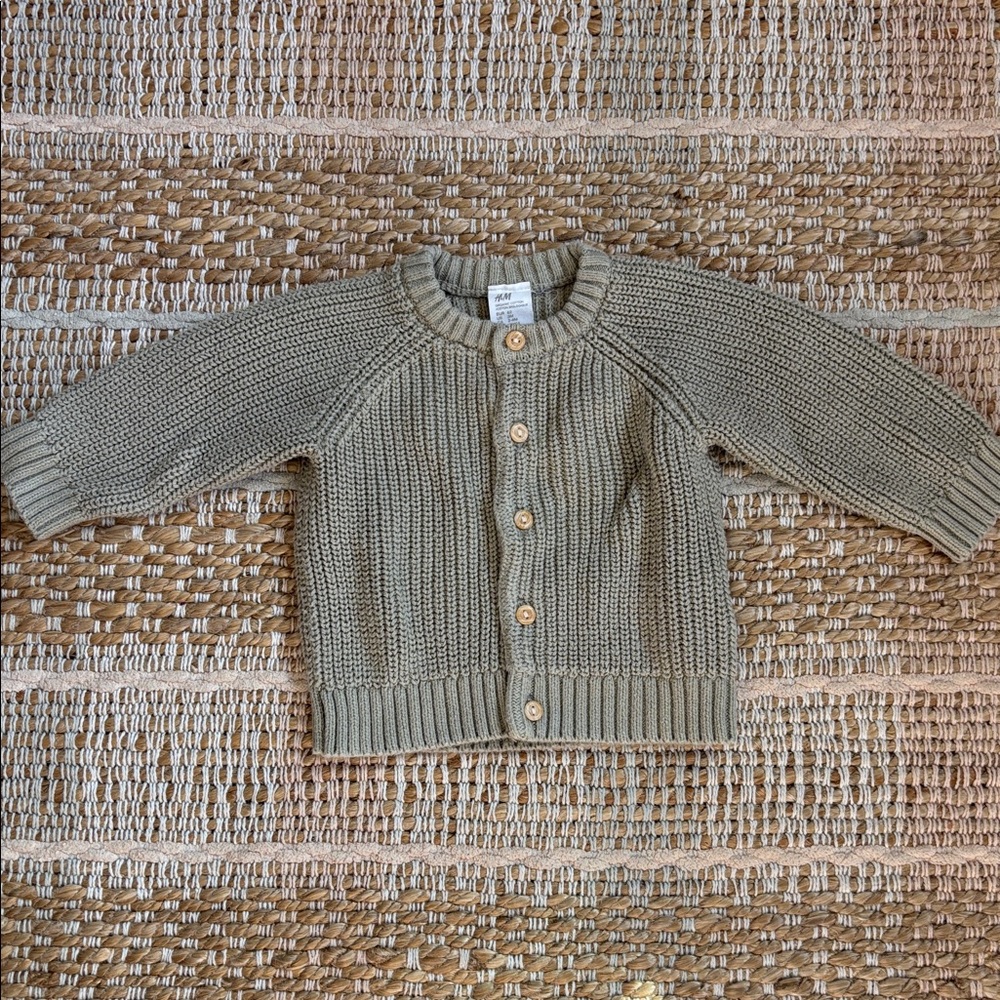 H&M Cozy Knit Cardigan with Wooden Buttons